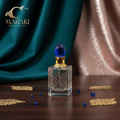 Blue Cap Flame Attar Bottle