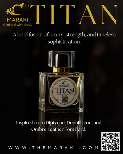TITAN (Inspired from Diptyque, Dunhill Icon, and Ombre Leather Tom Ford) 5ml Tester